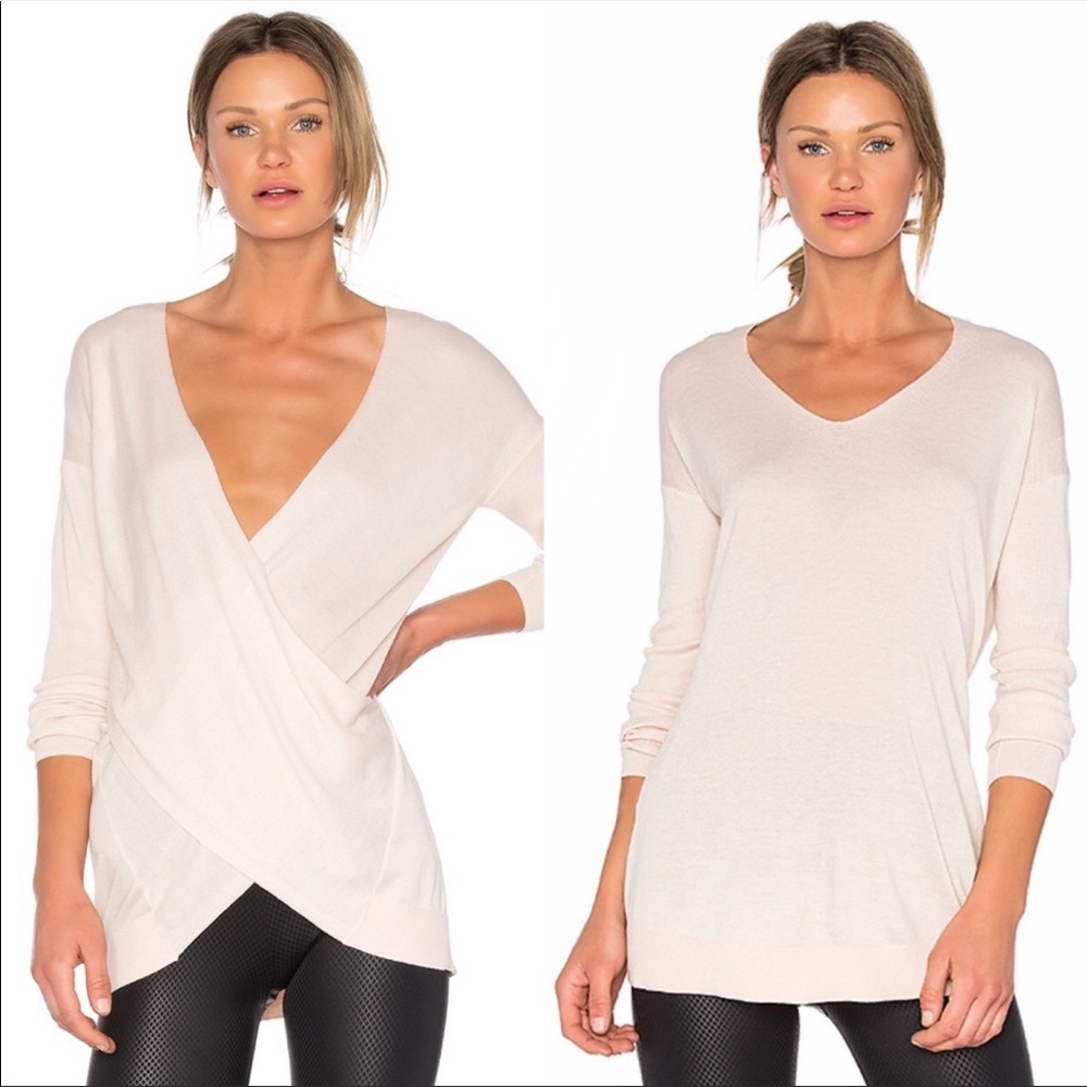 Revolve vimmia wool blend reversible sweater blush